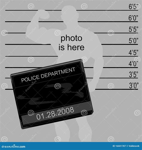 Mugshot del criminal. ilustración del vector. Ilustración de custodia