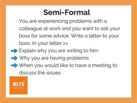 How To Write A Semi Formal Letter Ielts Achieve