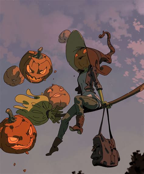 Pumpkin Witch By Varguy Foto Fantasy Fantasy Art Animation Character