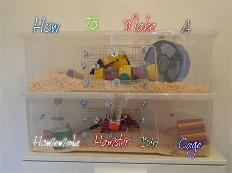 How To Make A Homemade Hamster Bin Cage Furry Creatures Pinterest