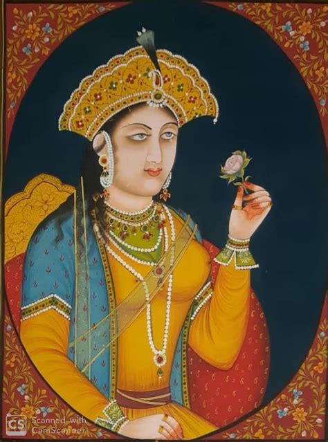 Indian Mughal Moghul Empress Mumtaz Mahal Rare Miniature Etsy