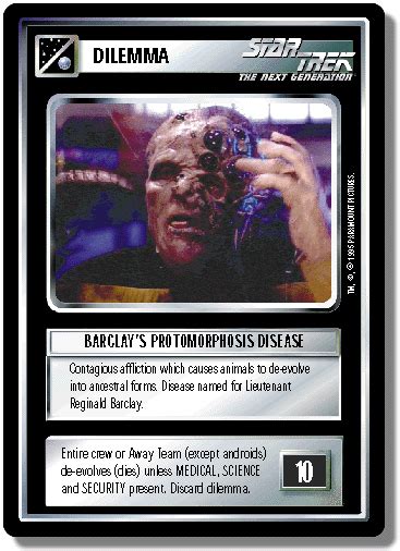 Barclays Protomorphosis Disease Star Trek Customizable Card Game