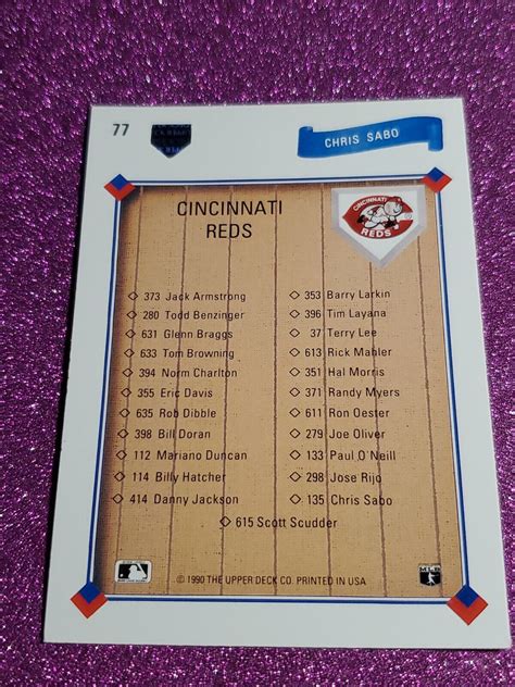 1991 Upper Deck Collector's Choice #77 Chris Sabo Cincinnati Reds TC CL