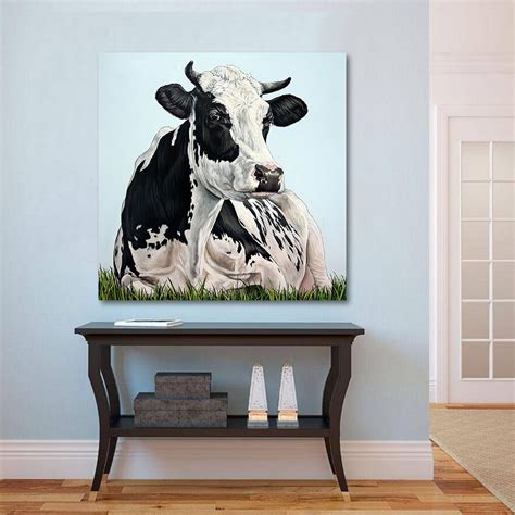 Cow sign farmhouse sign kitchen decor home decor | etsy. HDARTISAN Modern Animal Oil Painting The Cow Canvas Art ...