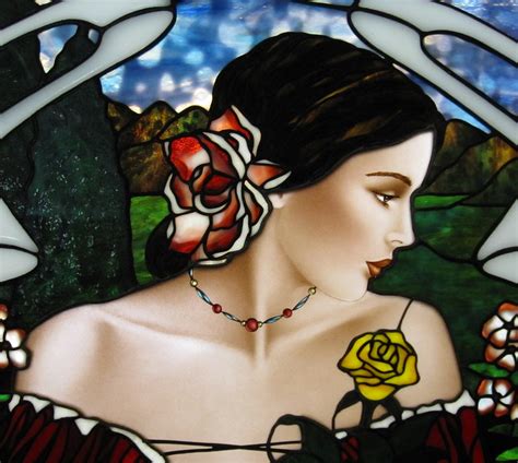 Spanish Girl Hand Painted By Jim Berberichstained Glass W Flickr