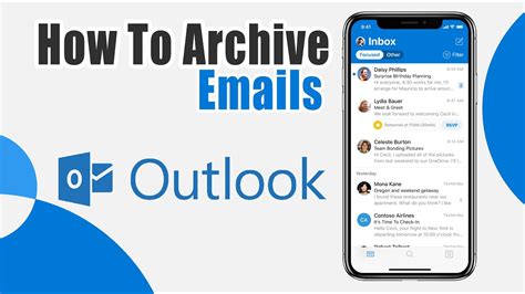 How To Archive Outlook Emails On Iphone Youtube