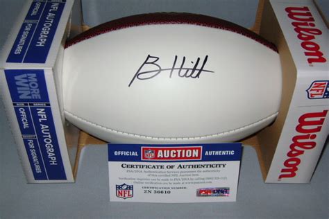 Nfl Auction Nfl Falcons Brian Hill Signed Panel Ball