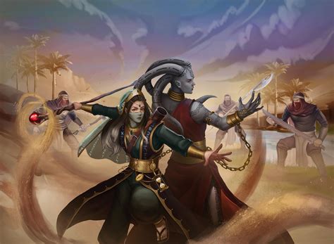 [ART] Oasis Ambush (al-qadim 5e) by Hiidra Studios : r/DnD