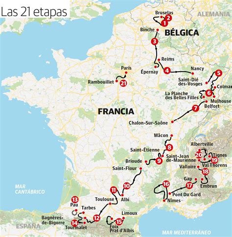 Tour De Francia 2019 Recorrido Y Perfiles De Las 21 Etapas El Correo