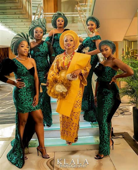 2019 Wedding Color Emerald Green African Bridesmaid Dresses Nigerian Bridesmaid Dresses