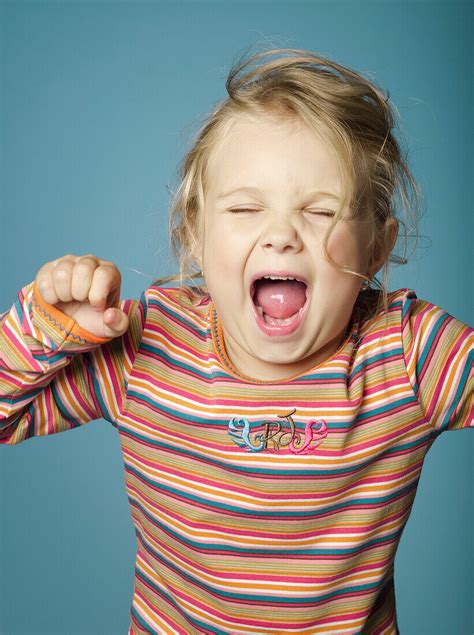 Portrait Of Little Girl Shouting License Image 70375695 Image