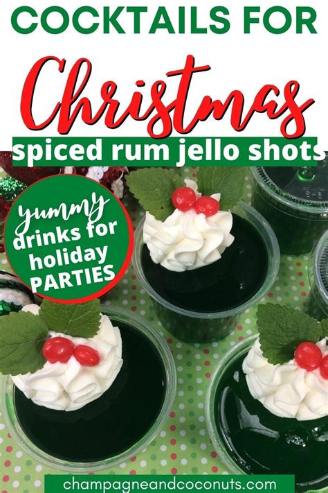 Holly Day Jello Shots Recipe Jello Shot Recipes Spiced Rum