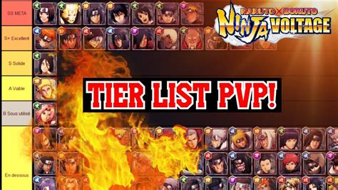 Tier List Pvp Attack Mission Naruto X Boruto Ninja Voltage Fr Youtube