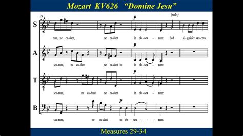 Mozart Kv626 Requiem 9 Domine Jesu Alto Sopranos Sheet