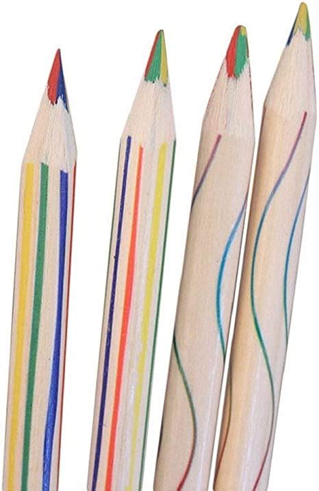 10pcslot Rainbow Color Pencil 4 In 1 Colored Pencils Set Drawing