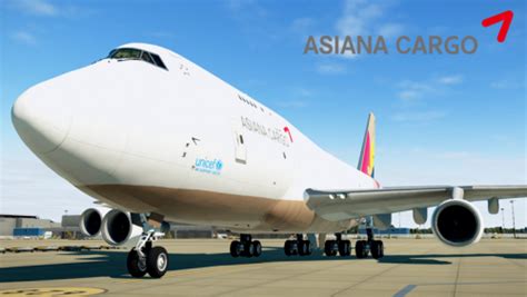 Asiana Cargo B747 400 Bcf Livery For Default Msparks Mod B747 400