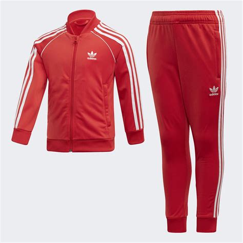 Adidas Originals Superstar Track Suit In Red For Men Lyst