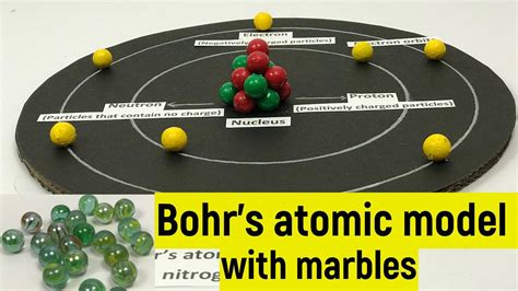 Bohr S Atomic Model Of Nitrogen Atom 3D Atom Model Out Of Marbles