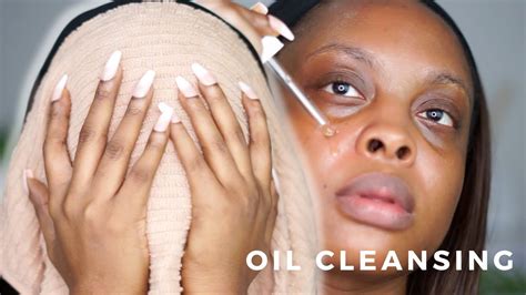 I Tried Oil Cleansing For The First Time Two Step Cleansing Method Youtube