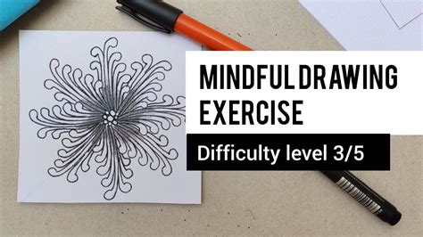 Mindful Drawing Exercise Difficulty Level 35 Olyashaart Youtube