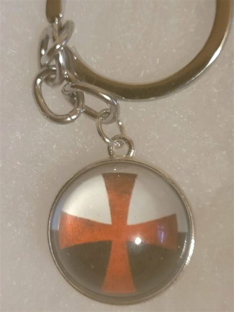 Knights Templar Stainless Necklace Cross Two Sided Pendant