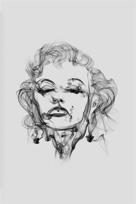 Marilyn Monroe Smoke Art Lynx Art Collection