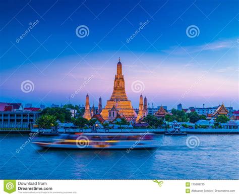 Wat Arun Temple Of Dawn In Bangkok Thailand Stock Photo