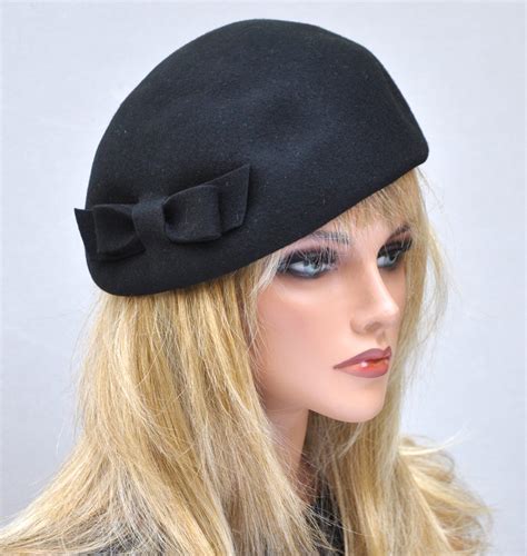 Fascinator Cocktail Hat Women S Black Hat Ladies Black Hat Formal Winter Hat Funeral Hat