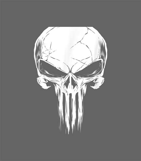 Marvel The Punisher Distressed Skull Logo1 Digital Art By Sanzij Uendj