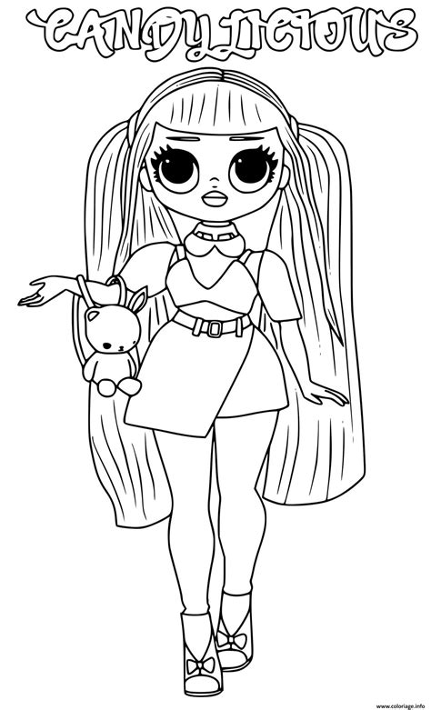 coloriage candylicious lol omg dessin poupee lol à imprimer