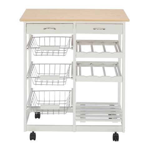 Utility Cart Shelving Microwave Oven Stand Storage Cart On Wheel