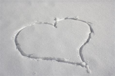 Heart Drawn In Snow Picture Free Photograph Photos Public Domain