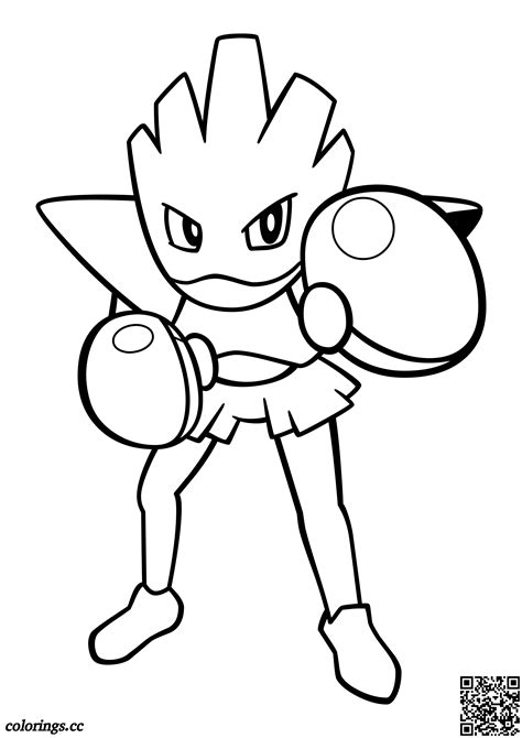 Pokemon Coloring Pages Hitmonchan Coloring Pages