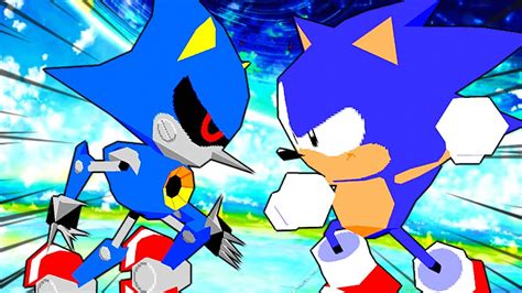 Sonic Cd Sonic Vs Metal Recreated In D Youtube