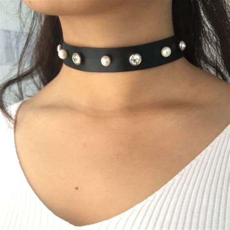 Harajuku Pu Leather Necklace New Charm Women Black Choker Necklaces
