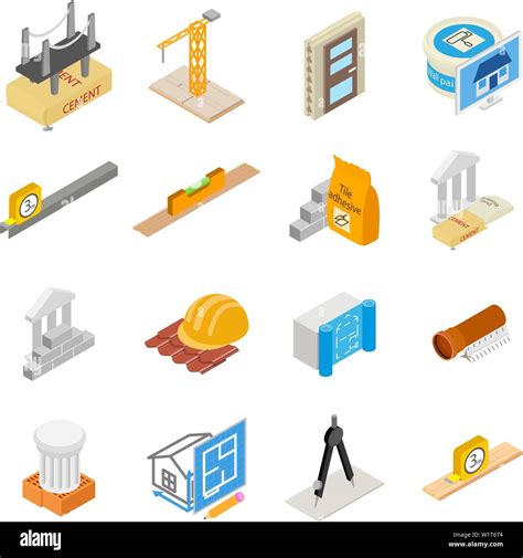 Construction Tool Icons Set Isometric Style Stock Vector Image And Art
