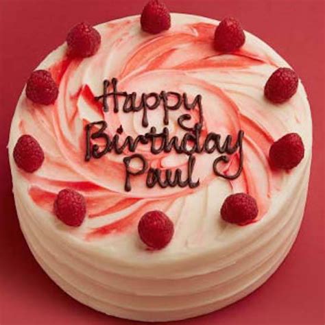 Uzma Shabbir Birthday Cake Pic With Name Paul