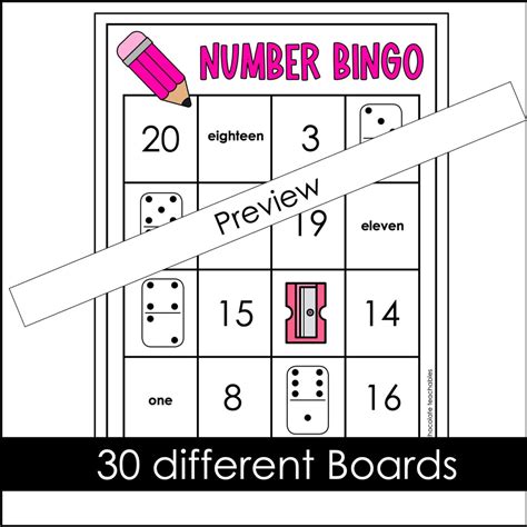 Bingo Game Number Recognition 1 20 Games And Activities For Teaching