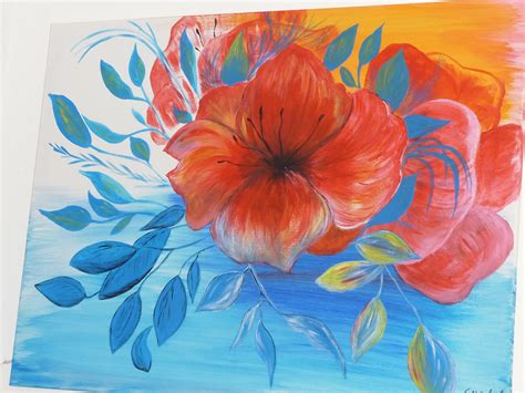 Auf unserer ausmalbilder seite kannst du dir unter anderem rosen, tulpen, sonnenblumen und viele andere blumen ausdrucken und ausmalen. Blumen - Malerei, Blumen, Malen, Acrylmalerei von ela ...