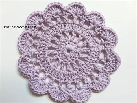 Kristinescrochets Sweet Orchid Crochet Coaster Easy Pattern