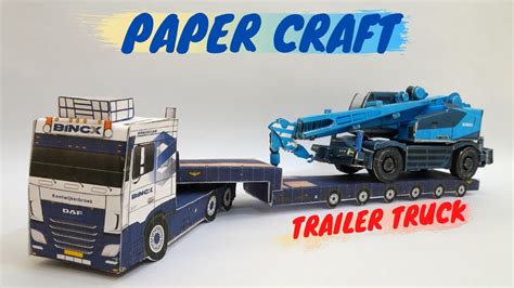 How To Make Trailer Truck From Paper Paper Craft Stop Motion Video