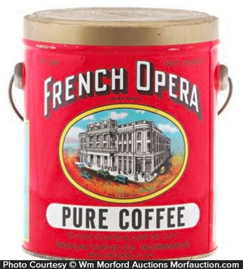 French Opera Coffee Can Antique Advertising