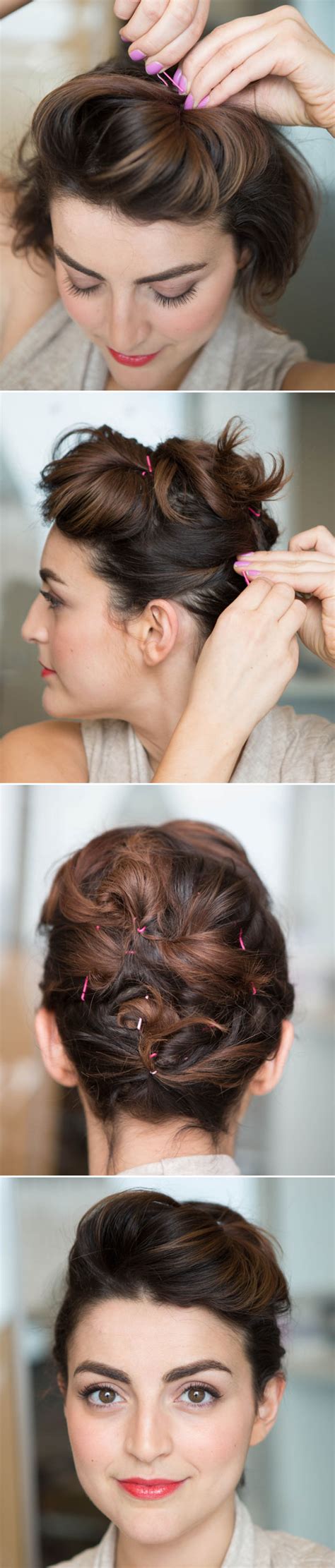 Pin a bobby pin up the center of the roll so that its hidden. 15 Best Hairstyles For Short Hair - Beauty, Fashion ...