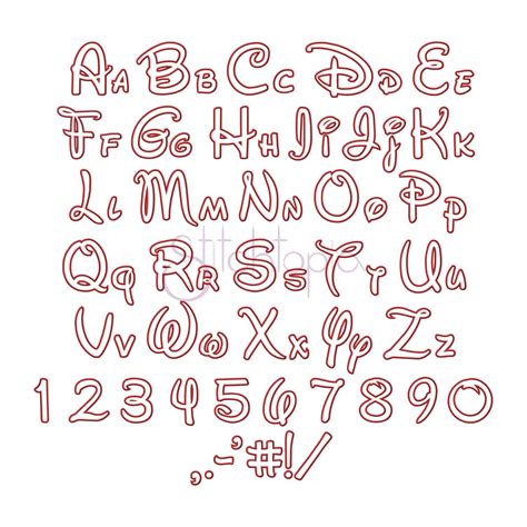 Disney Machine Embroidery Font Monogram Alphabet Disn