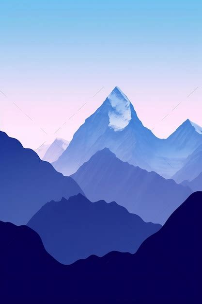 Premium Ai Image Majestic Mountain Peaks In The Style Of High
