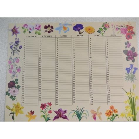 Calendrier Perpetuel Anniversaire A Imprimer Gratuit