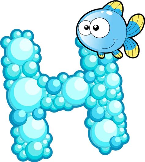Bubble Alphabet With Sea Animals Vectors D2a