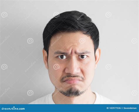 Head Shot Of Grumpy Face Man Stock Photo Image Of Grumpy Business