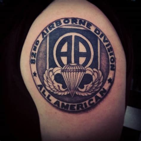 Airborne Left Shoulder Tattoo Veteran Ink