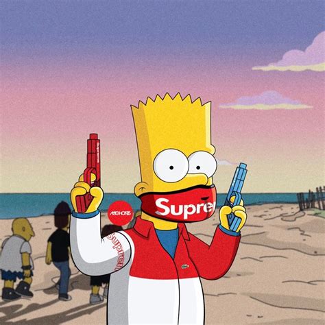 Supreme Bart Simpson Wallpapers Top Free Supreme Bart Simpson Backgrounds Wallpaperaccess